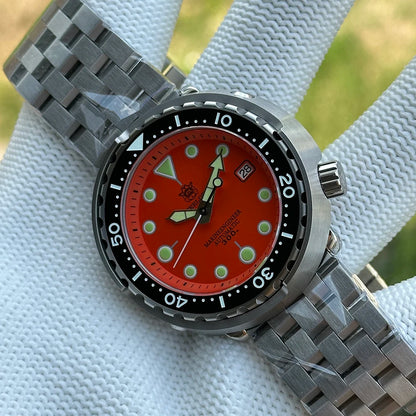 STEELDIVE Popular SD1975 47.5MM Case Red Dial 300M Waterproof AR Sapphire Glass Tuna Dive Mens  NH35 Automatic Watches for You