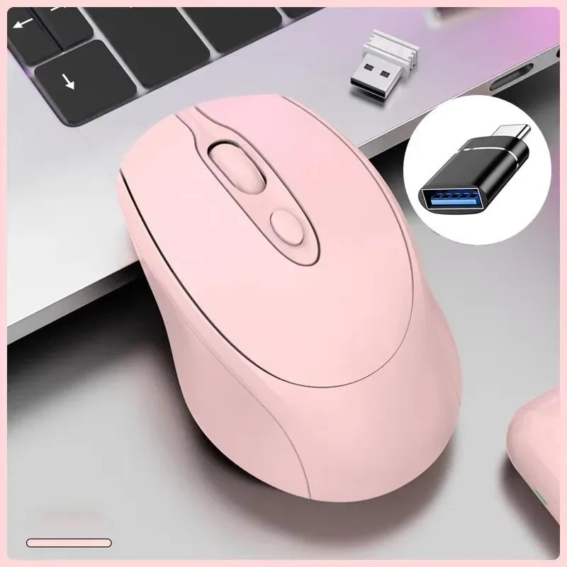 MissionFit Bluetooth Wireless Mouse Rechargeable 2.4G Silent Wireless Mouse for PC, Laptop, MacBook & Tablet with Adjustable DPI