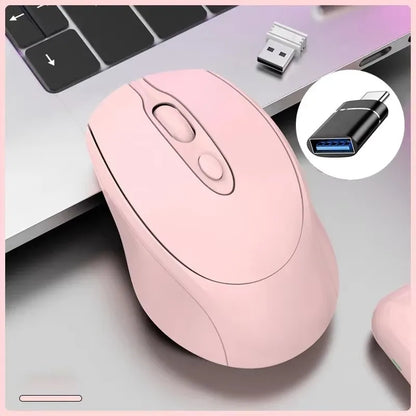 MissionFit Bluetooth Wireless Mouse Rechargeable 2.4G Silent Wireless Mouse for PC, Laptop, MacBook & Tablet with Adjustable DPI