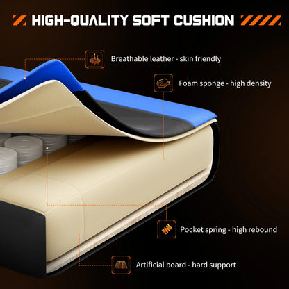 JHK Ergonomic Racing Gaming Chair with Lumbar Support, Adjustable PU Leather Computer Chair, Swivel Office Gaming Chair with Headrest & Armrests