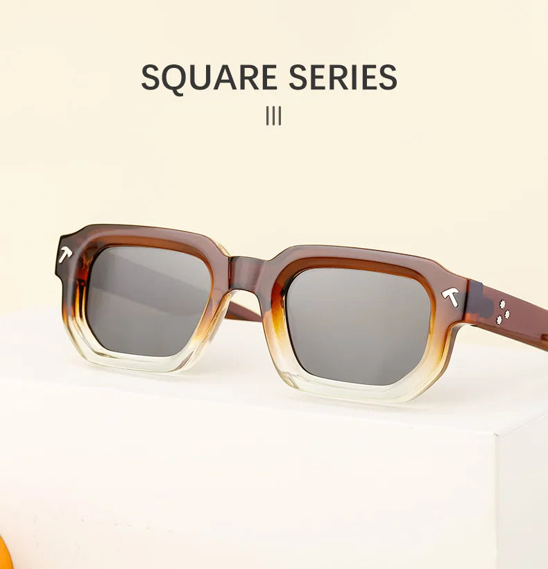 Polarized Square Sunglasses Men 2026 Luxury Brand Designer New Fashion Rectangle Sun Glasses For Women Driving Shades Eyewear