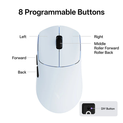 Rapoo VT0 Air MAX Wireless Gaming Mouse, 8K Wireless Polling Rate, 39g Ultra-Lightweight Esports Mouse, 30000 DPI Optical Gaming Mouse