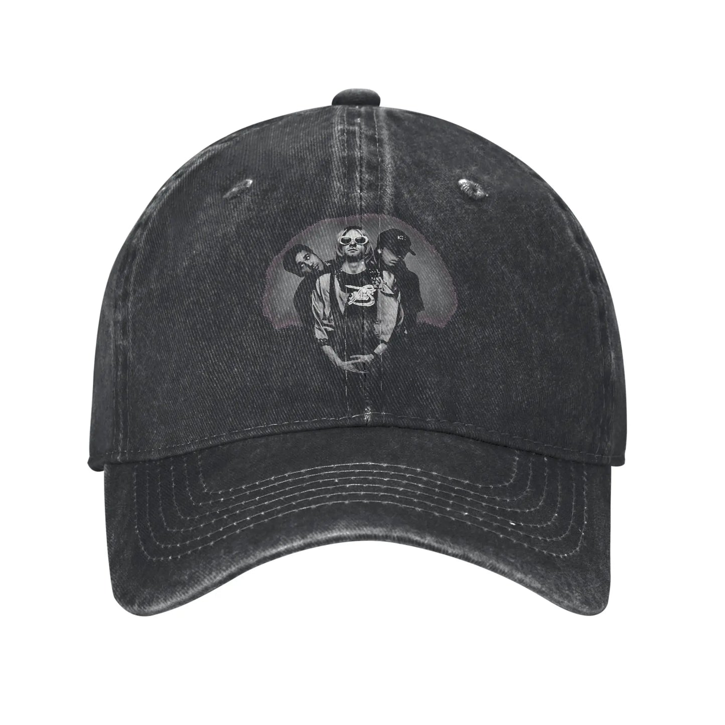 Summer Garbage rock Nirvanas 2026 Baseball Cap Sun  Breathable Design Washed Trucker Hat Women Trendy Kpop Rock Baseball Caps