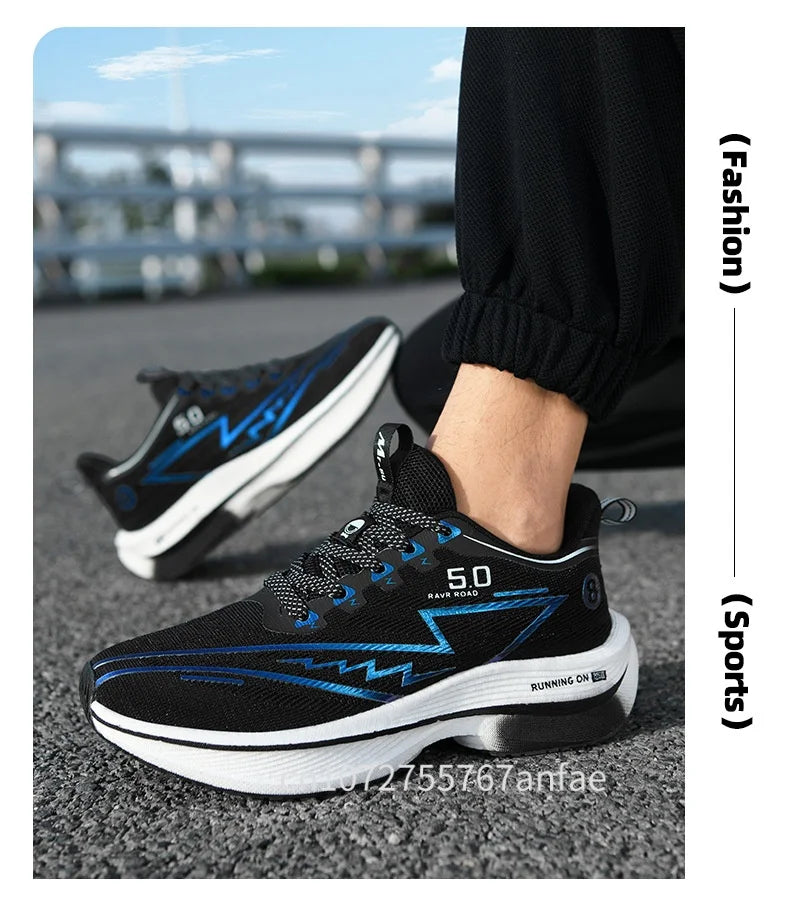 Men's Running Shoes Carbon Board Light Ultra Cushion Breathable Marathon Shock Absorption Support Sneaker Woman Comfy Sport Shoe