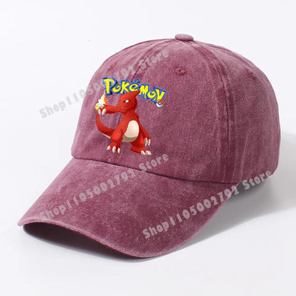 Pokémonové baseballové čepice Pikachu Kawaii Anime postavičky Sluneční klobouky Letní outdoorové sluneční klobouky pro rodiče a děti Módní kšiltovka s kachním jazykem Dárek