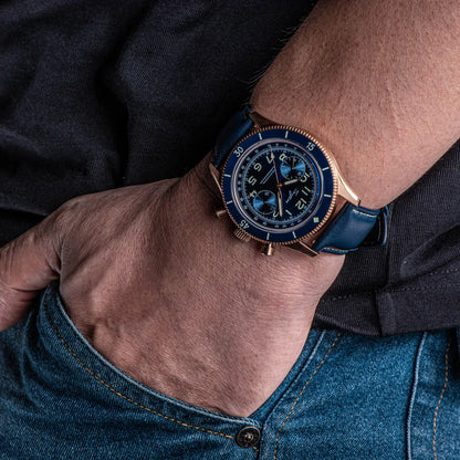 Sugess Pilot Watch Handwind Chronograph Mechanical Wristwatches Luminous Skeleton Men Watches Crystal Sapphire Leather New 2022