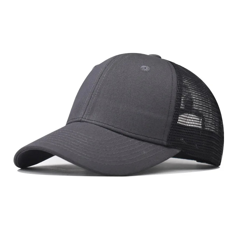Cappellino da baseball per adulti, cappellino a rete, visiera curva poco profonda, cappello unisex, cappello estivo, cappello traspirante, cappellino da ombra, cappellino per primavera e autunno, cappellino hip hop aderente