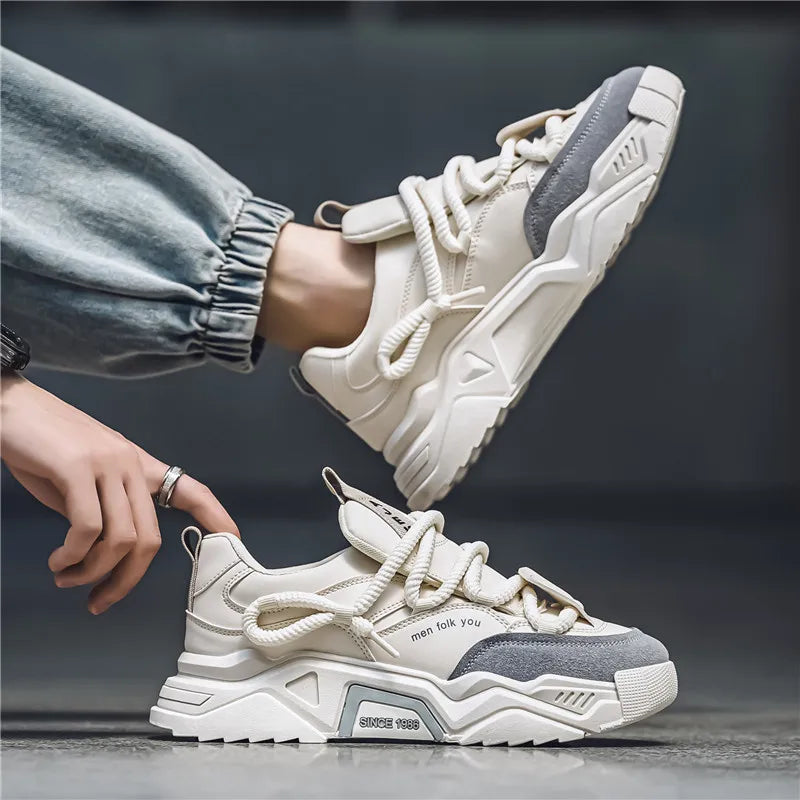 Lässige Herren-Sneaker – Frühlingsmode – Vielseitige Low-Top-Skateboard-Schuhe für Herren, geeignet für Outdoor-Sportarten