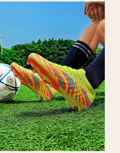 Chaussures de football pour homme, chaussures de sport, chaussures de match unisexes, crampons ultralégers, confortables, antidérapantes, pour l'extérieur, pour adultes, pour gazon, de haute qualité