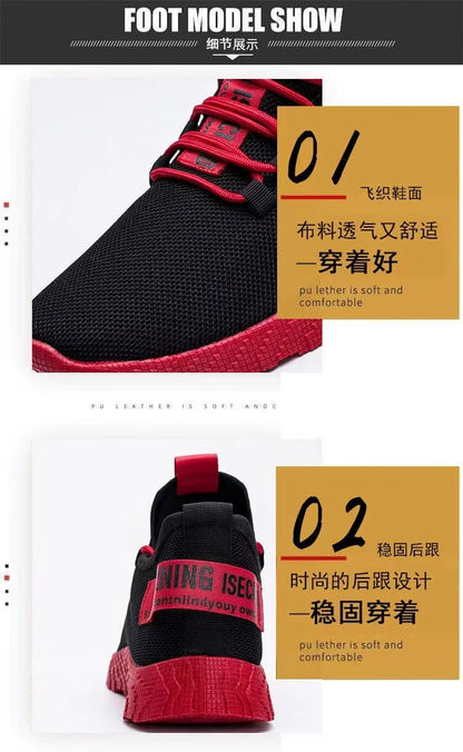 Leichte Herren-Sneaker, lässige Mesh-Sportschuhe für den Sommer, Outdoor-Schuhe für Herren mit weicher Sohle, atmungsaktiv, komfortabel und modisch, trendige Laufschuhe