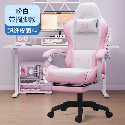 AOLIVIYA Gaming Chair Ergonomic Reclining Computer Chair with Footrest, Adjustable Swivel Gaming Chair for Streaming, Office & Long Sitting