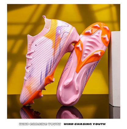 Scarpe da calcio professionali da uomo per attività all'aperto con suola in gomma, scarpe da allenamento resistenti e comode per adulti e adolescenti, scarpe da calcio antiscivolo