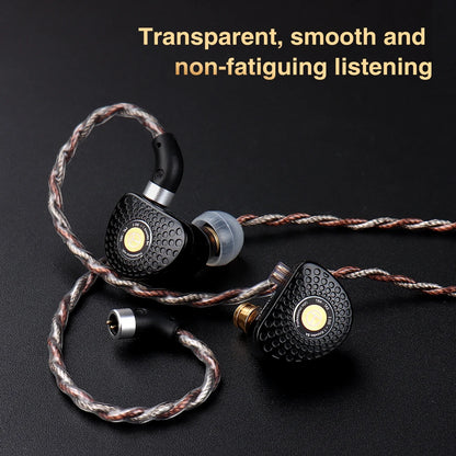 TRN RedChain Upgrade Cable Silver-Plated Copper OFC Copper Earphone Cable with Swappable 2.5mm 3.5mm 4.4mm Connectors for TRN IEM Headphones