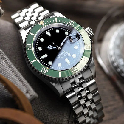 200m Waterproof Miyota8215 Automatic Men Watch Diver Watches 40mm Mechanical Movement Luminous Jubilee Strap Glide Lock Buckle