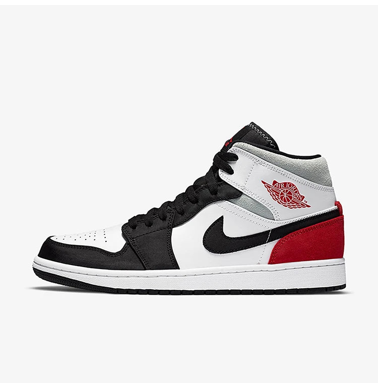 Nike Original Air Jordan 1 AJ1 Herren-Mid-Top, gedämpfter Sport-Basketballschuh 852542-100