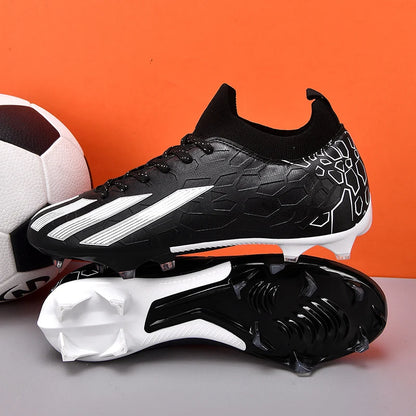 Scarpe da calcio professionali da uomo alla caviglia per erba, unisex, con tacchetti lunghi FG, scarpe da calcio Chuteira Society