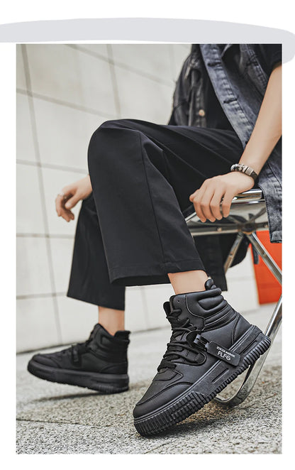 Modische Freizeit-Sneaker, High-Top-Skateboard-Schuhe, Studentenstiefel, Herren und Damen, trendig, strapazierfähig, zweifarbig, für Paare