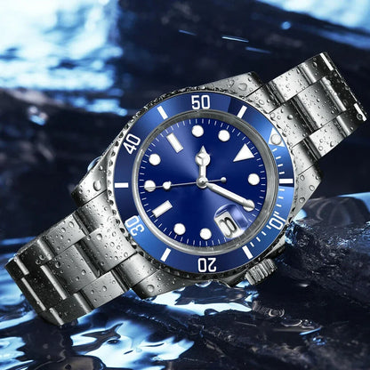 DIY Custom Automatic Watch Logo For Man High Quality NH35 Diving Mechanical Watches Sapphire Waterproof Ceramic Bezel 120 Click