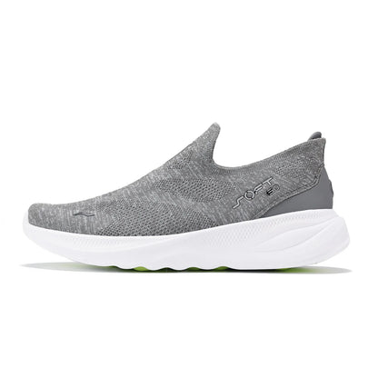 Li-Ning SOFT GO 2 KNIT slip-on wandelschoenen voor heren, casual, dempend, comfortabel en stabiel, LiNing mesh joggingsneakers voor dagelijks sporten AGLV017