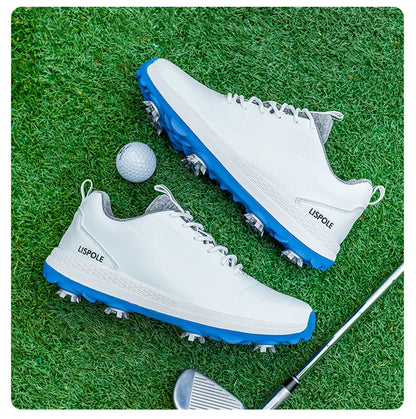 Hot Sale Lersure Golf Shoes Men Waterproof Golf Spikes Sneakers Professional Non-Slip Golf Footwear Trainers Luxury Sports Shoes