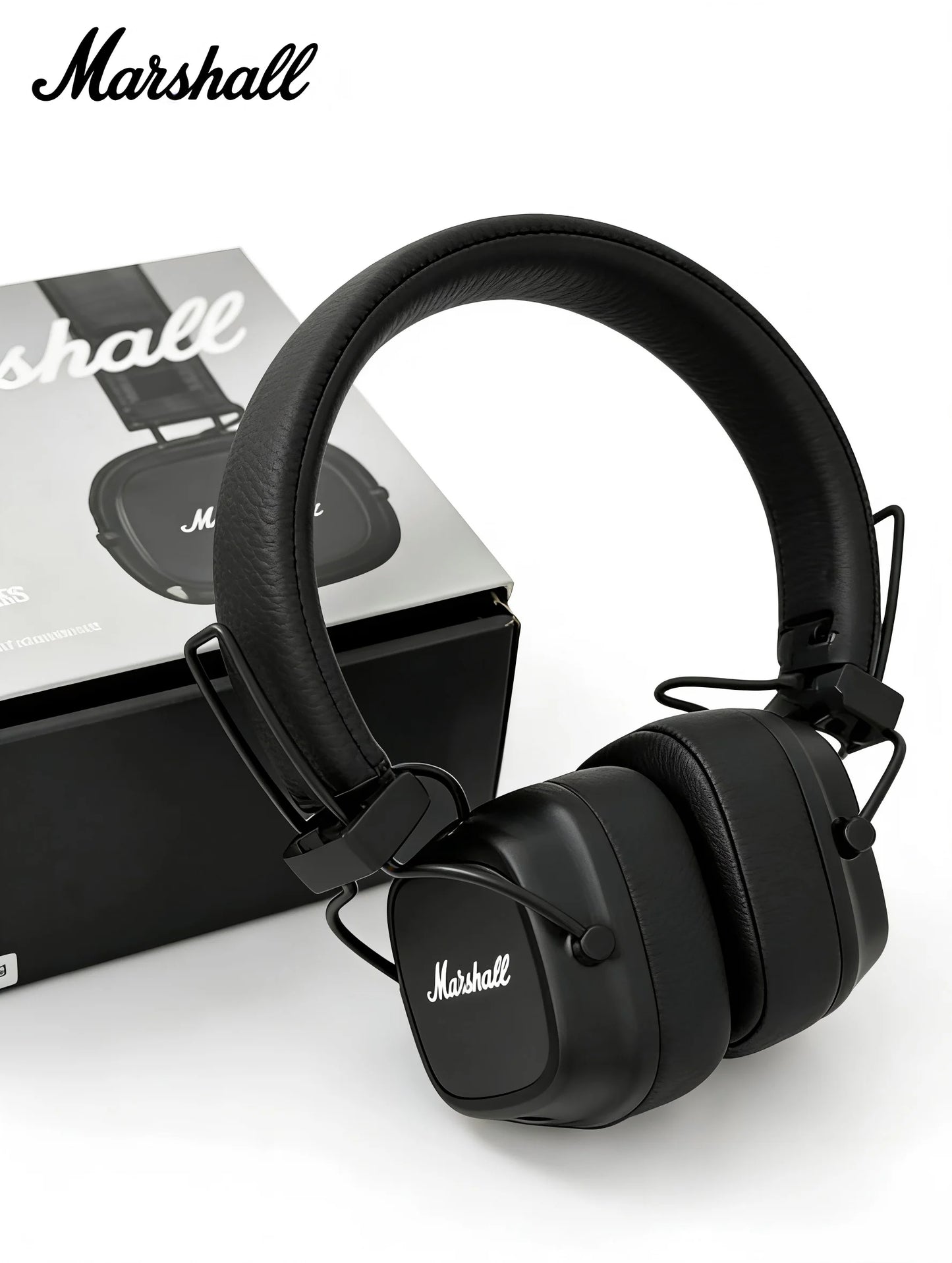 Marshall Major IV Wireless Bluetooth Headphones with Deep Bass, Foldable On-Ear Headset, Premium Sport Gaming Headphones with Mic, Long Battery Life