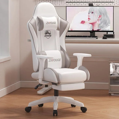 AOLIVIYA Gaming Reclining Chair Ergonomic Office Chair with Footrest, Adjustable Swivel Computer Chair, Racing Style E-Sports Gaming Seat