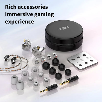 TRN Conch In-Ear Monitor Earphones – DLC Diamond Diaphragm Dynamic Driver HiFi Wired Earbuds with Tuning Nozzle Filters