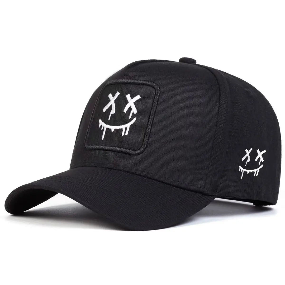 Cappellini da baseball unisex XX con ricamo a faccina sorridente, per primavera e autunno, da esterno, casual, regolabili, cappellino parasole, cappellino sportivo