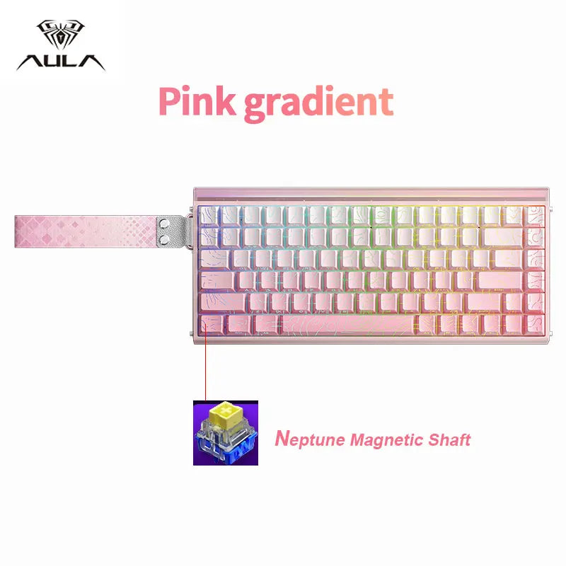 AULA HERO 84 HE Wired Mechanical Keyboard Music Rhythm RGB Gaming Keyboard 8K Return Magnetic Switch High Performance Keyboard