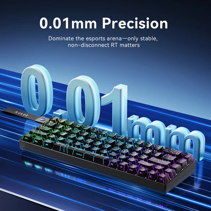 AJAZZ AK680 V2 E-sports magnetic switch keyboard 8K Polling Rate 128K Uitra-high Scan Rate  Aluminum Alloy Positioning Plate