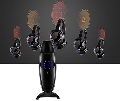 Silent Disco Wireless Headphones with LED Rechargeable Battery RF System for Silent Parties,Clubs,Meeting,Concert