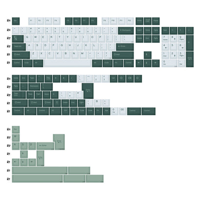KBDiy 174 Keys/Set PBT GMK Apollo Keycap Double Shot Minimalist ISO Cherry Profile for Game Mechanical Keyboard Keycaps for MX