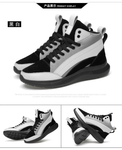 Buty podwyższające z wysoką cholewką – obuwie podwyższające – wkładki podwyższające dla mężczyzn 6 cm, 8 cm, 10 cm – trampki