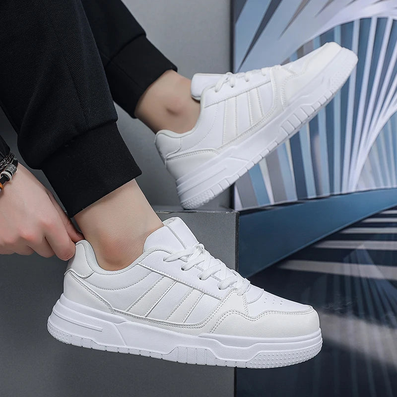 Plus Big Size 50 51 52: zapatillas de cuero para hombre, zapatillas deportivas informales, zapatillas planas de skate para dropshipping