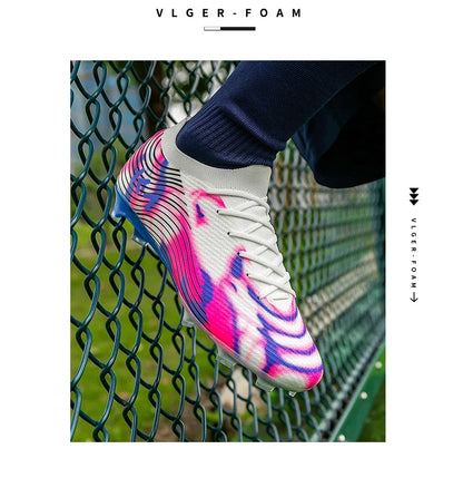 New Men's Soccer Shoes Match Outdoor Sneakers Grass Cleats Hot-selling Football Boots Non-Slip Boys High-quality High-top Light