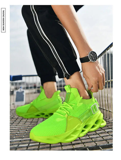 Modische lila Freizeit-Sneaker für Damen und Herren, Blade-Laufschuhe, große Größe 48, leichte, atmungsaktive Sportschuhe für Herren, Mesh-Sneaker