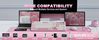YUNZII B98 PRO QMK/VIA Wireless Mechanical Keyboard, 96% Layout Custom Gaming Keyboard, Hot-Swap Gasket RGB Keyboard for Win/Mac
