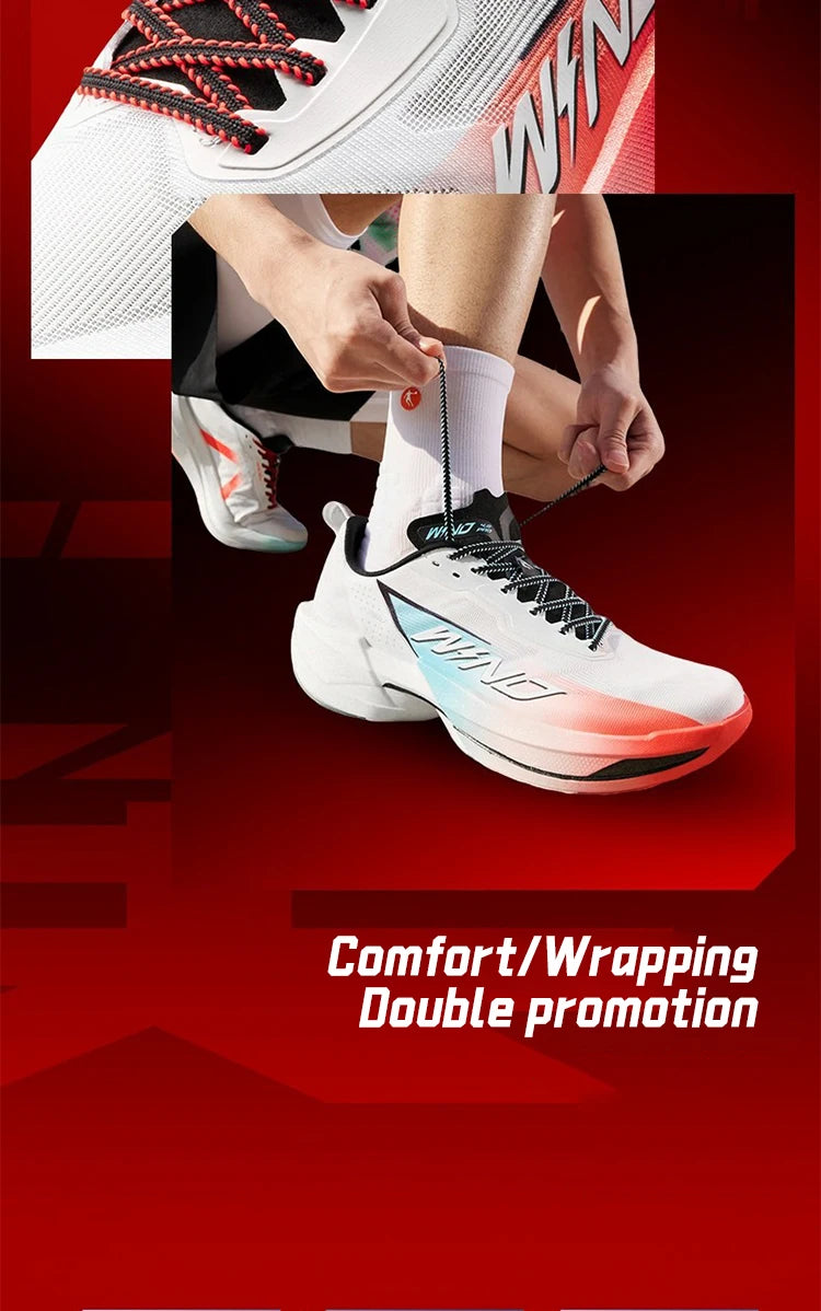 QIAODAN WIND 4PRO Chaussures de marathon à semelle en carbone pour homme - Baskets de course professionnelles - Chaussures de sport de course à pied respirantes QDB023262291