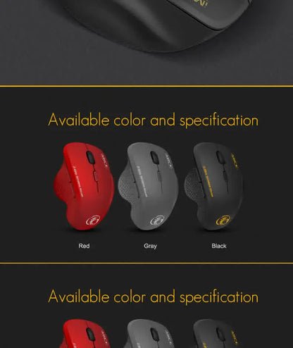 Wireless Gaming Mouse 2.4GHz Ergonomic Optical Mouse with USB Receiver, 1600 DPI Wireless Gaming Mouse for Laptop, PC & Desktop