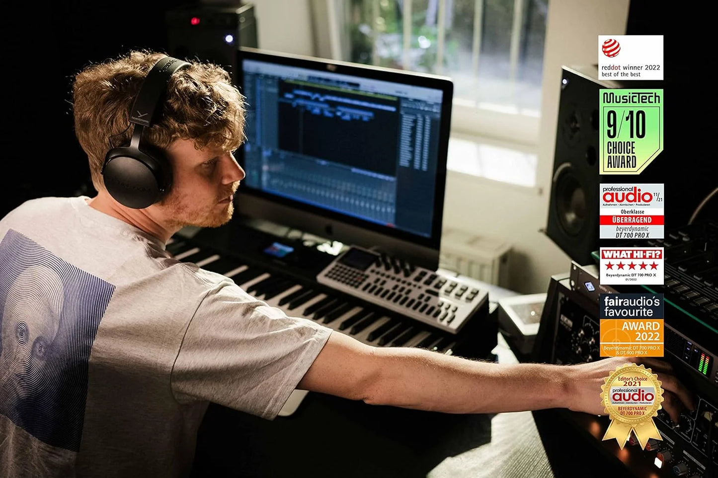 Beyerdynamic DT 700 PRO X Professional Studio Headphones, Closed-Back Hi-Fi Monitoring Headphones for Recording, Mixing & Audio Production