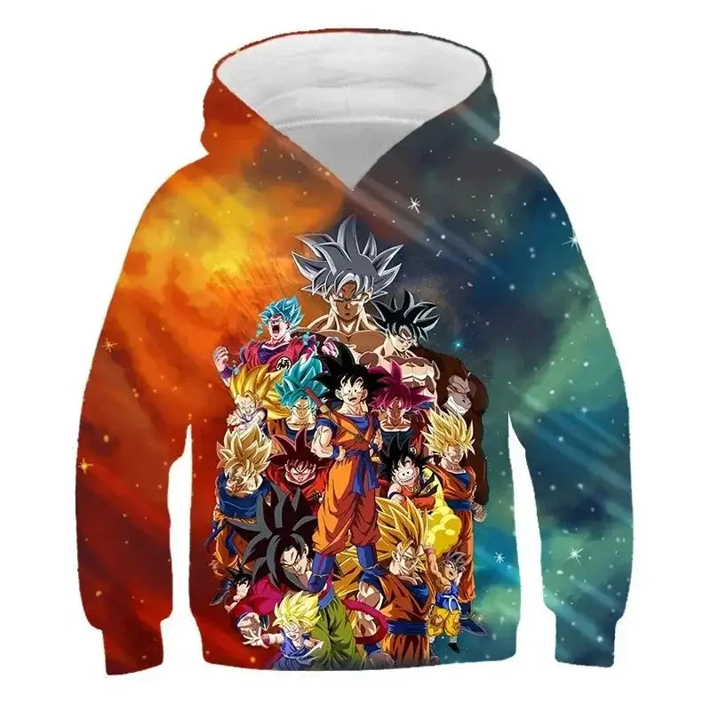 2025 Autumn Cool Dragon Ball Z Kids Boys Sweatshirts Children Casual Boy Hoodies Pullover Anime Dragon Ball Hoodie Hooded Coats, Produit gaming premium Fraquane