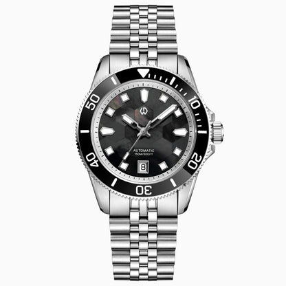 WISHDOIT Automatic Mechanical Watch Miyota 8215 Movement Mother of Pearl Dial Ceramic Bezel Waterproof 150M Diving Watch