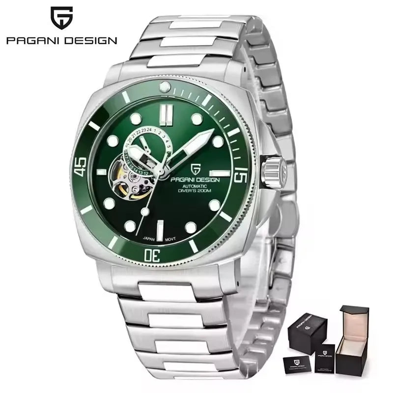 PD1736 PAGANI DESIGN 2025 Men Automatic Mechanical Watches Casual Fashion Sapphire Stainless Steel Diving TMI NH39 Reloj Hombre