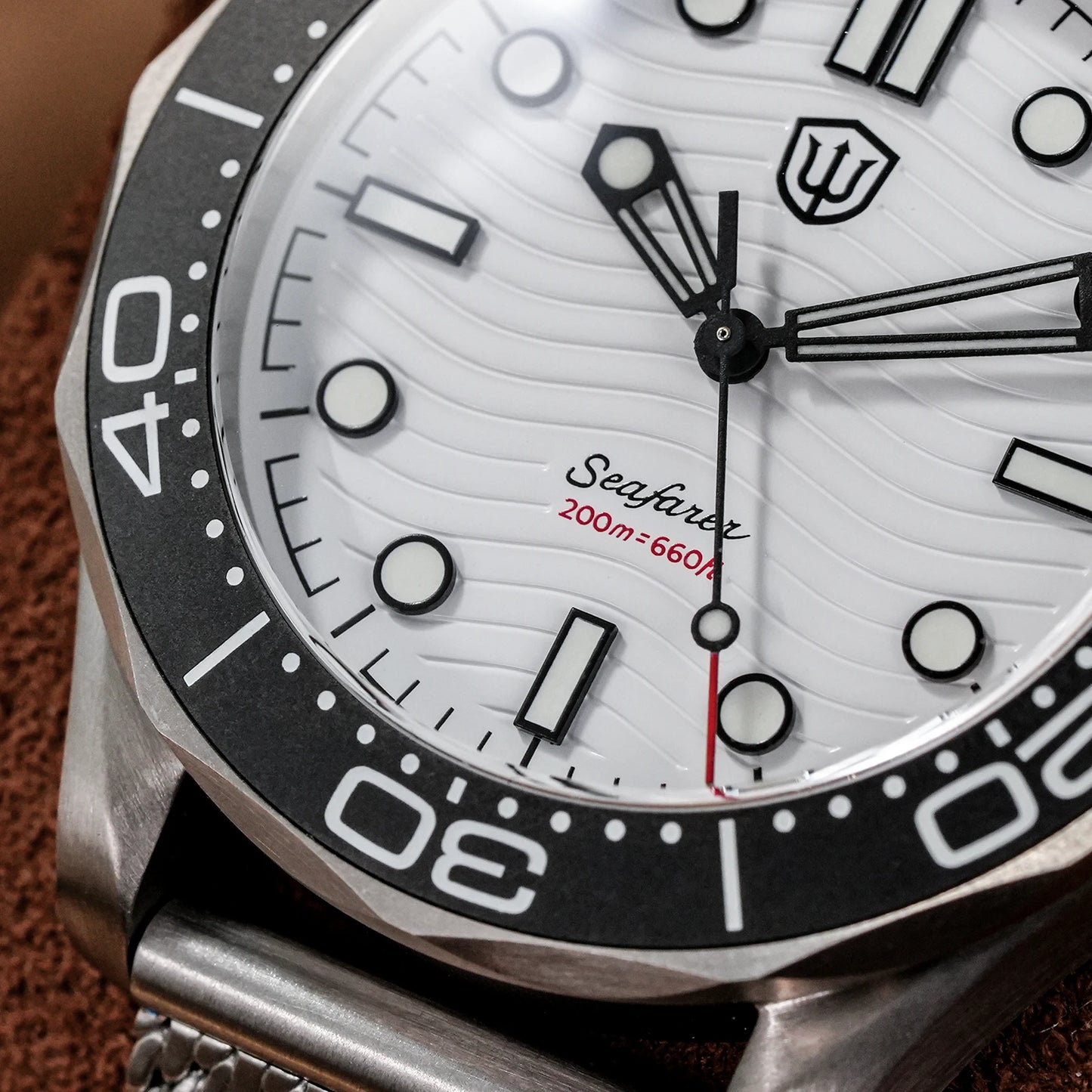 Watchdives 42mm Seafarer Grade 2 Titanium NTTD Dive Watch WD007Q V2 VH31 Sweep Second Quartz Movement Luminous Sapphire Watches