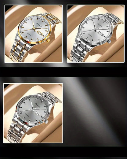 Męski zegarek mechaniczny z automatycznym mechanizmem marki Dianpai – model luksusowy, luminescencyjny wyświetlacz, klasyczny i minimalistyczny design, stal nierdzewna, wodoodporny, z kalendarzem i wskazaniem dnia tygodnia