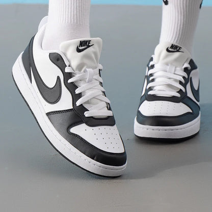 Nike Women's Shoes Court Borough Low (Gs) Cushioned Low-Top Sneakers, Fashionable and Simple Color-Blocking Casual Shoes Dv5456-131