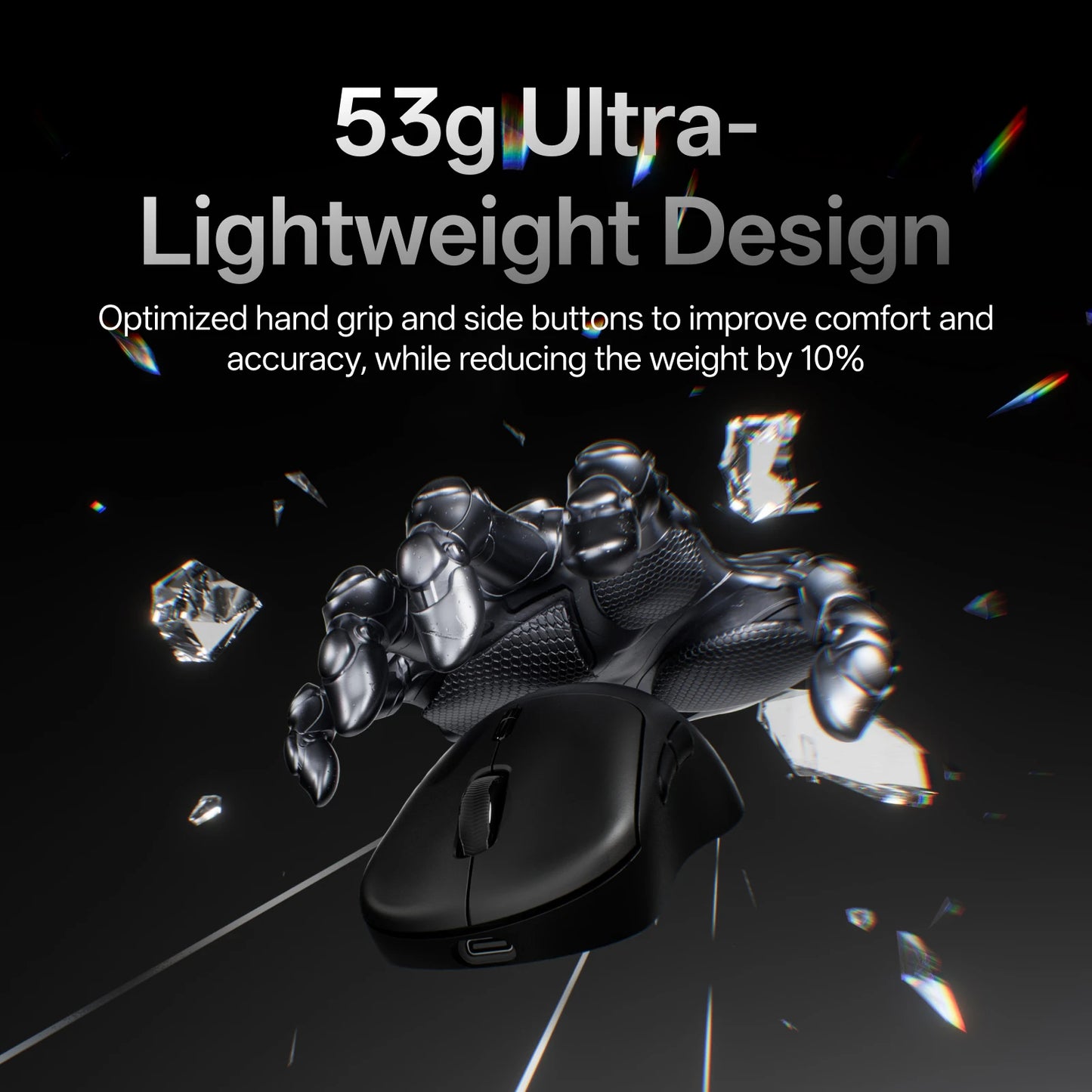 Rapoo VT3Pro GEN-1 Wireless Gaming Mouse 26,000 DPI, 8KHz Polling Rate, 59g Lightweight, 9 Programmable Buttons, PAW3398 Optical Sensor