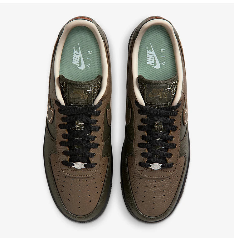 Oryginalne jesienne męskie buty codzienne Nike z niską cholewką i sznurowaniem, odporne na zużycie, model IQ1122-320