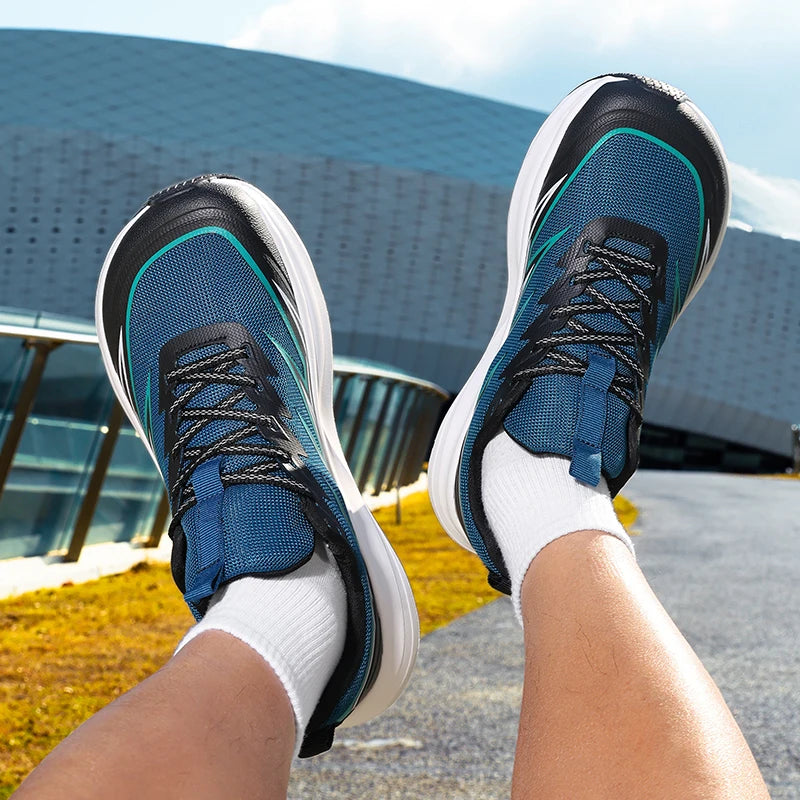 Męskie buty sportowe o szerokim kroju, wygodne, z oddychającą siateczką – buty do ćwiczeń na świeżym powietrzu, uniwersalne buty sportowe do codziennych dojazdów