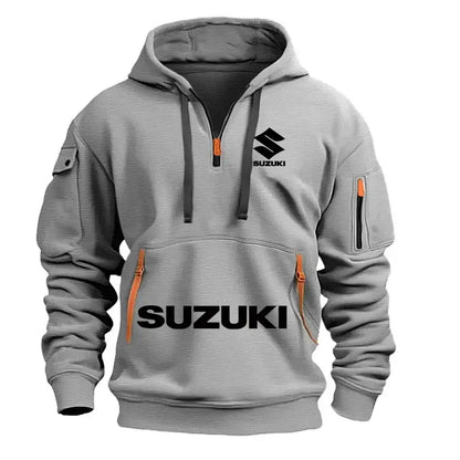 Produit gaming premium Fraquane, Suzuki's newmen's hooded sweatshirt casual outdoor sports sweatshirt warm for autumnandwinter perfect for motorcycle enthusiasts.